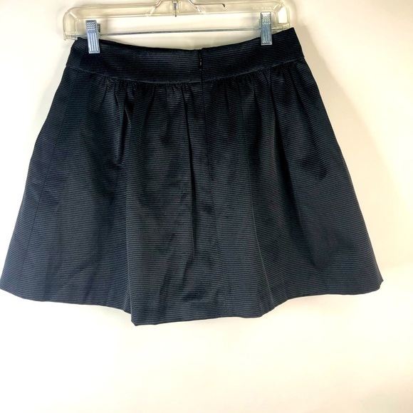 Banana Republic black shine Faille ribbed banded pleated mini skirt 4P - Picture 4 of 11